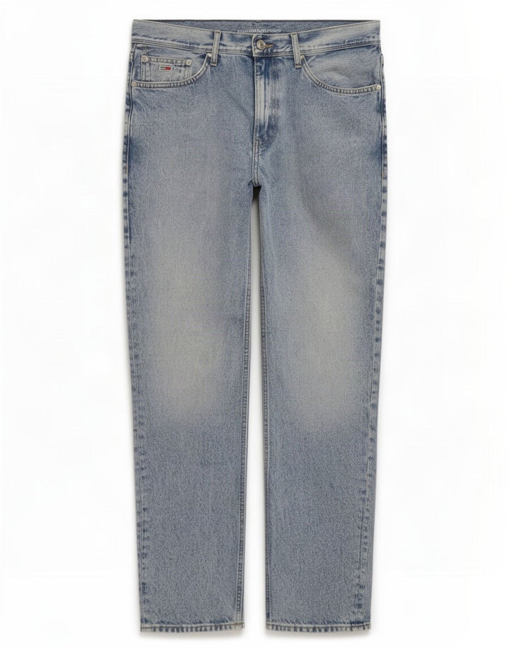 Jeans retos masculinos Tommy Hilfiger W32 L32 algodão azul