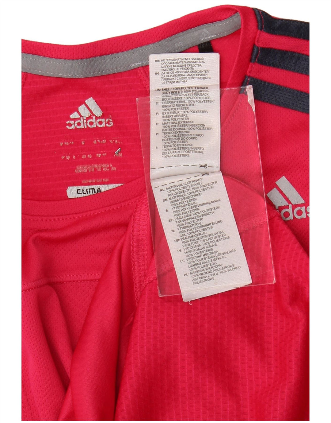Camiseta Adidas Climalite Feminina Top UK 14 Médio Rosa Poliéster