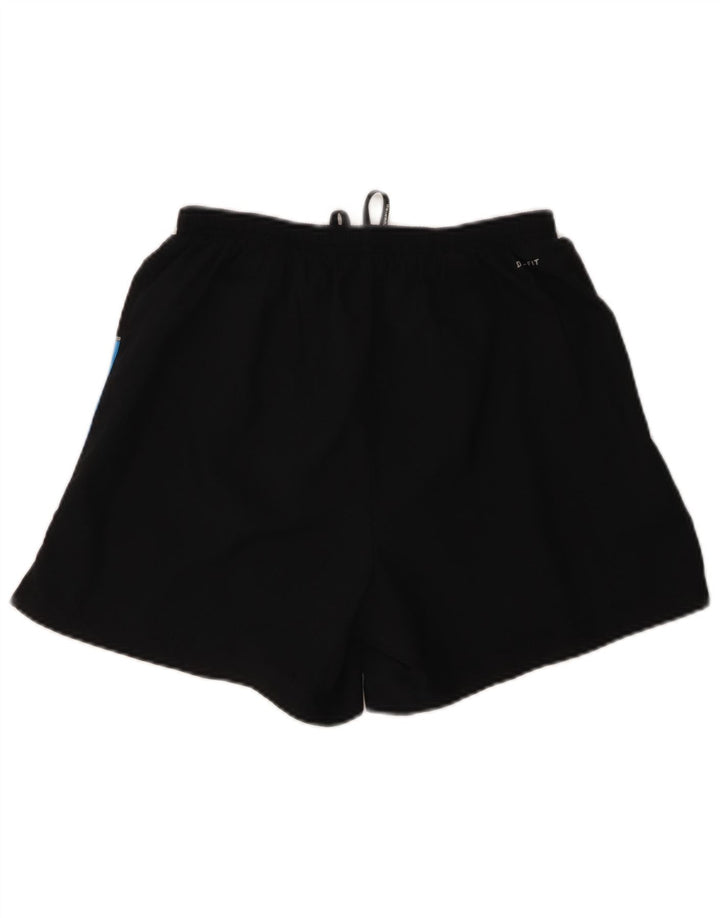Shorts esportivos masculinos Nike Dri Fit médio preto colorblock poliéster