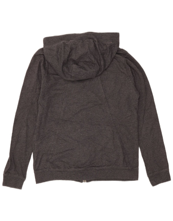 Suéter Nike feminino com capuz e zíper UK 14 poliéster cinza médio