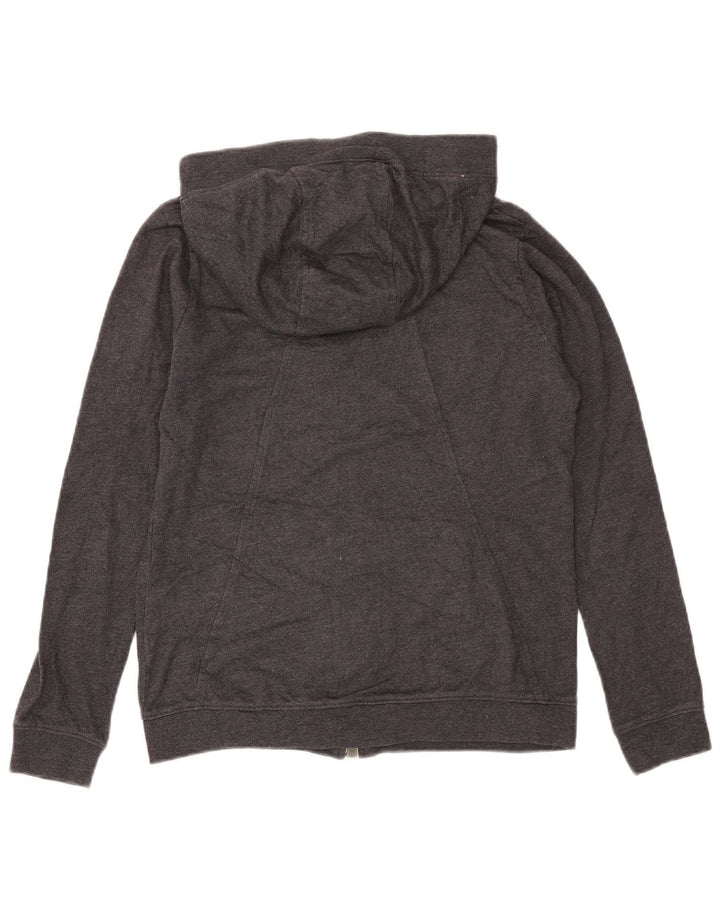 Suéter Nike feminino com capuz e zíper UK 14 poliéster cinza médio