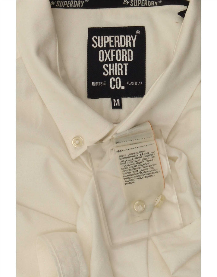 Camisa masculina Superdry médio algodão branco