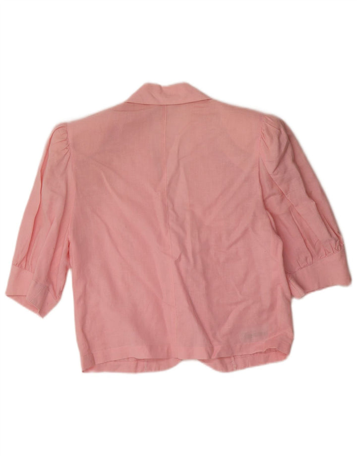 Jaqueta blazer feminina Incom manga curta com 2 botões IT 44 rosa médio