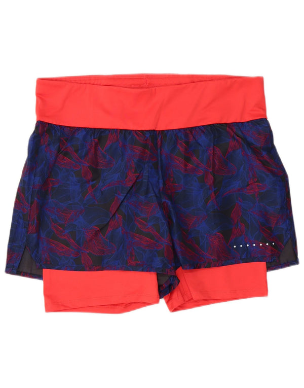 Shorts esportivos femininos Crivit Reino Unido 16/18 grande azul marinho floral