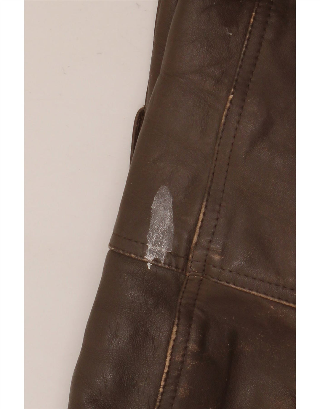 Jaqueta de couro masculina vintage IT 52 XL couro marrom