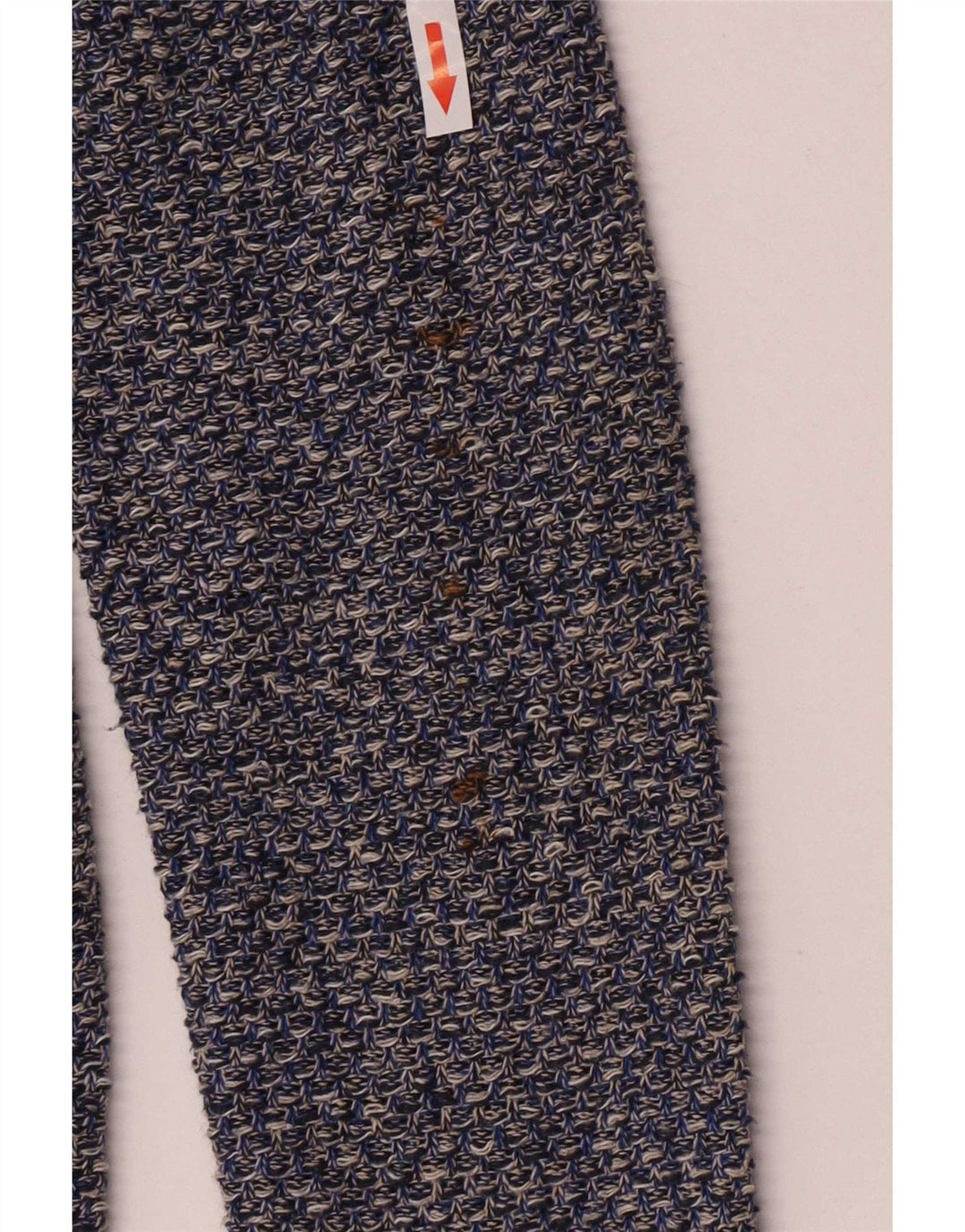 Jaqueta blazer Zara Boys tricotada com 2 botões 13-14 anos algodão manchado azul