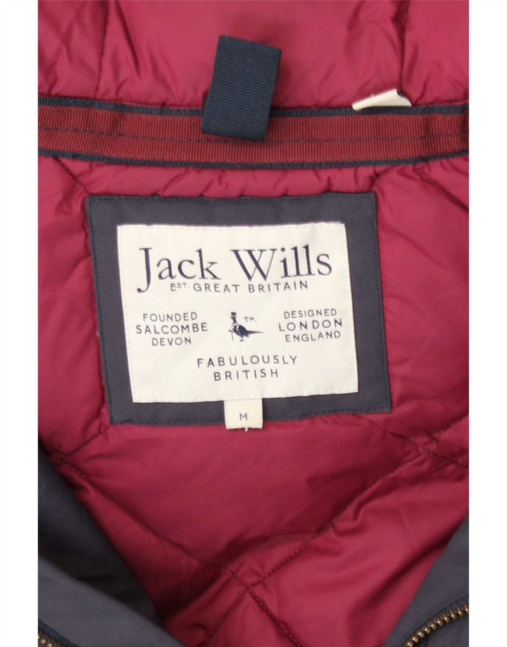 Jaqueta masculina acolchoada com capuz Jack Wills Reino Unido 38 azul marinho médio
