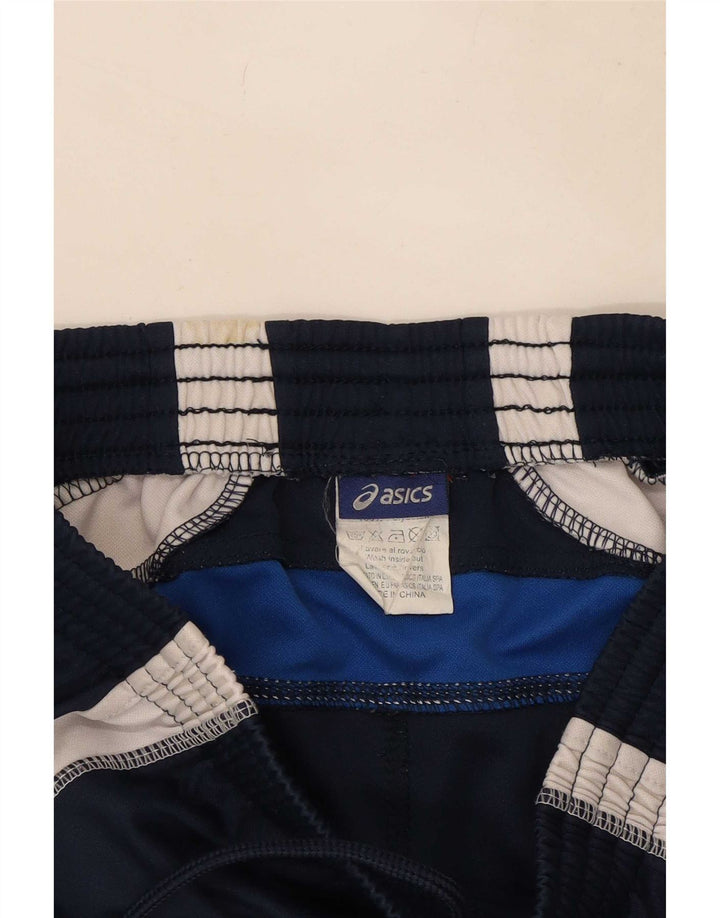 Shorts esportivo masculino Asics pequeno azul marinho Colourblock poliéster