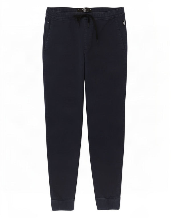 Hollister Mens Joggers Calças Médio W30 L28 Azul Marinho Algodão