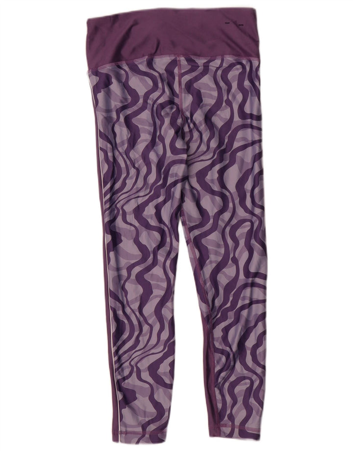 Under Armour Womens Heat Gear Abstract Pattern Leggings Reino Unido 14 Médio Roxo