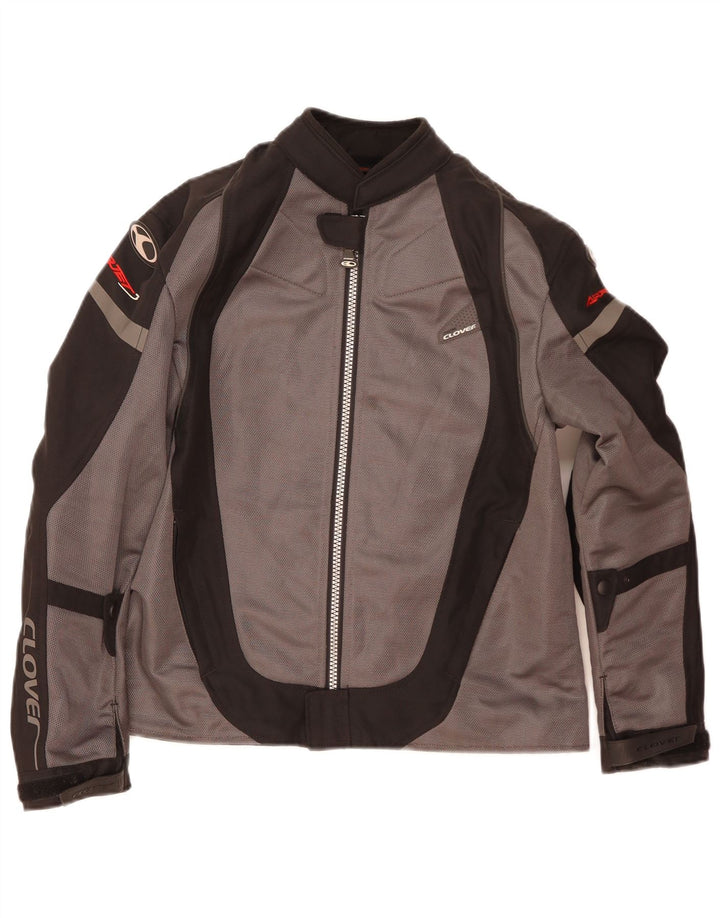 Jaqueta Clover Womens Motorcycle Racer UK 14 Medium Grey Colourblock