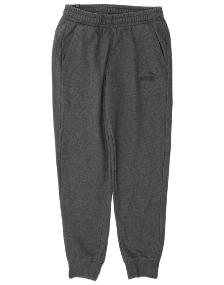 Calça de treino masculina Puma Joggers cinza médio algodão