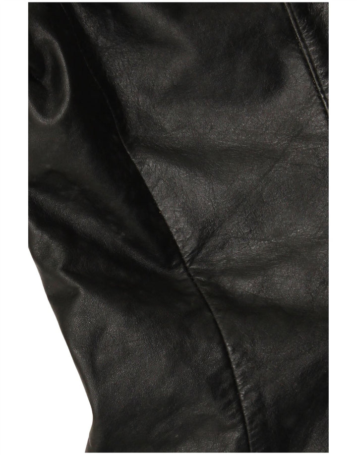 Jaqueta de couro masculina VINTAGE UK 38 média preta