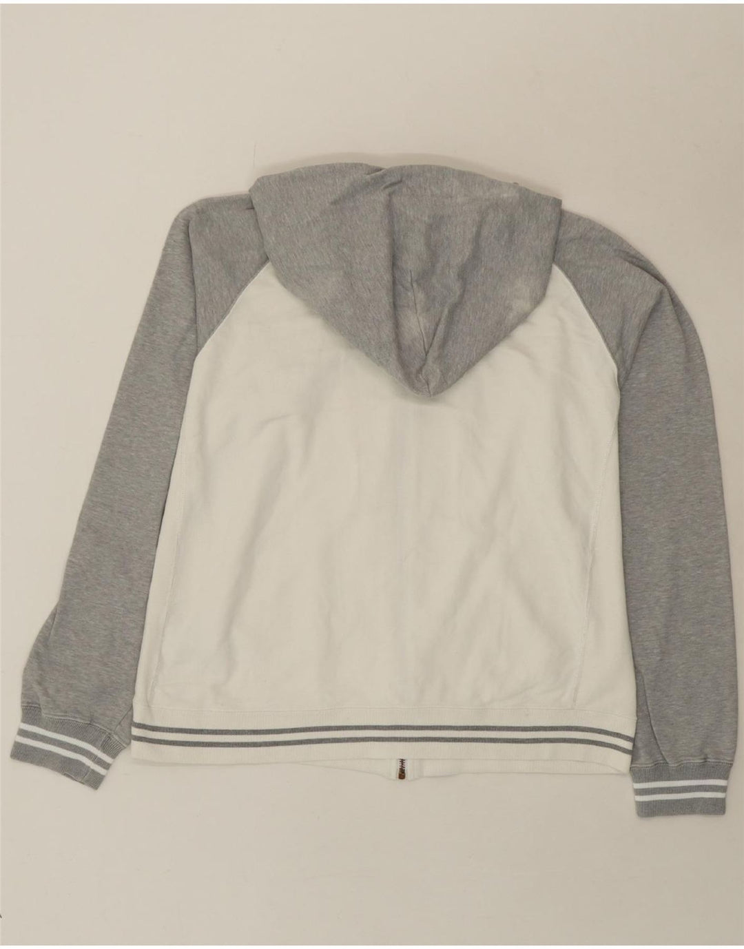 CHAMPION Mens Zip Hoodie Sweater XL White Colourblock Cotton Vintage Champion and Second-Hand Champion from Messina Hembry 