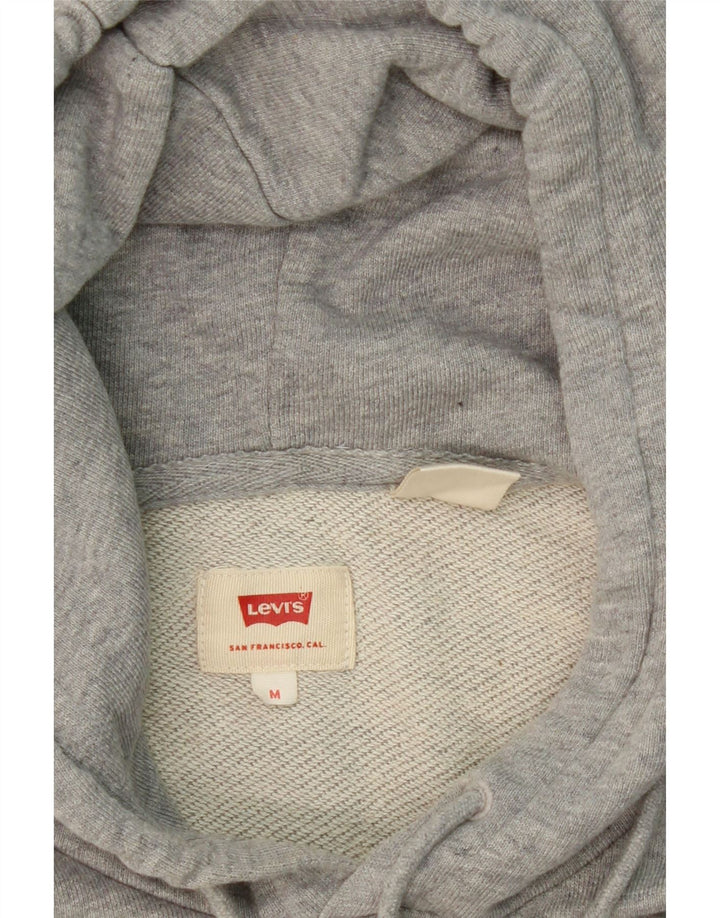 LEVI'S Mens Graphic Hoodie Jumper Medium Grey Cotton Vintage Levi's and Second-Hand Levi's from Messina Hembry 