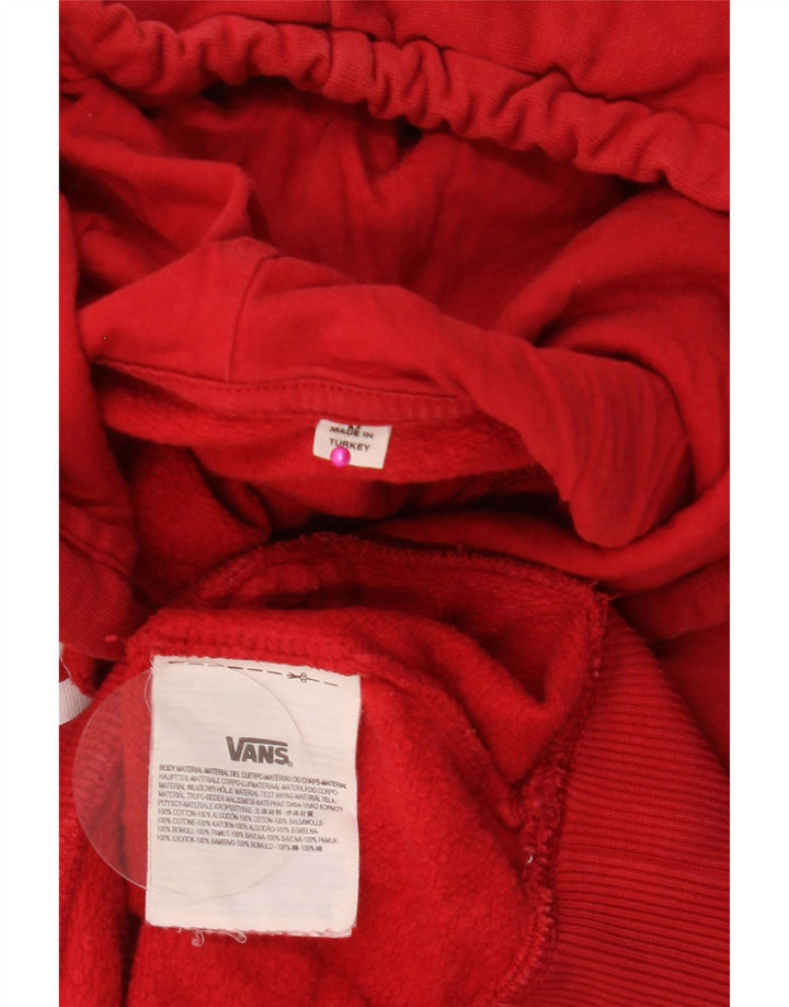 VANS Mens Graphic Hoodie Jumper Médio Algodão Vermelho
