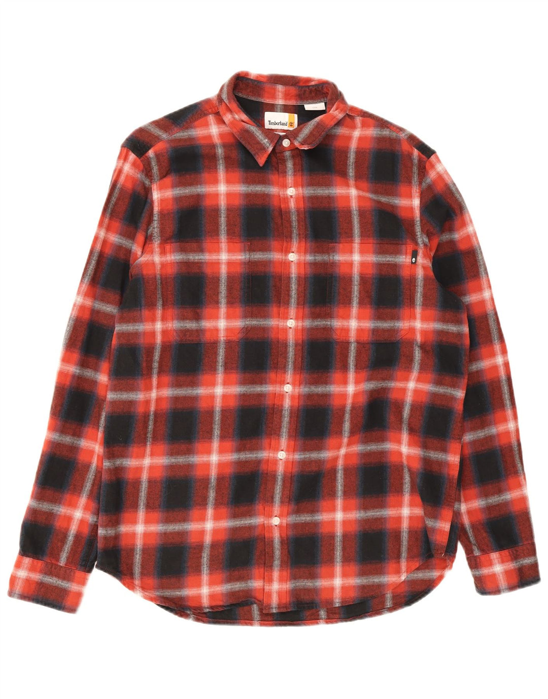 Camisa masculina de flanela Timberland Regular Fit grande algodão xadrez azul marinho