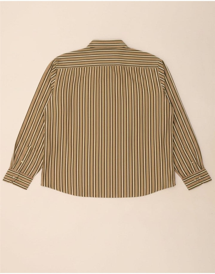 Camisa masculina Grant Fit MASSIMO DUTTI XL algodão listrado verde