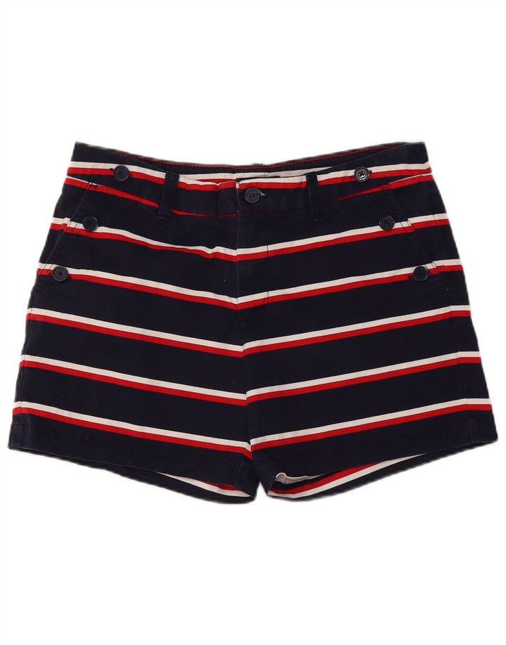 Shorts Chino feminino TOMMY HILFIGER EUA 8 médio W32 listrado azul marinho