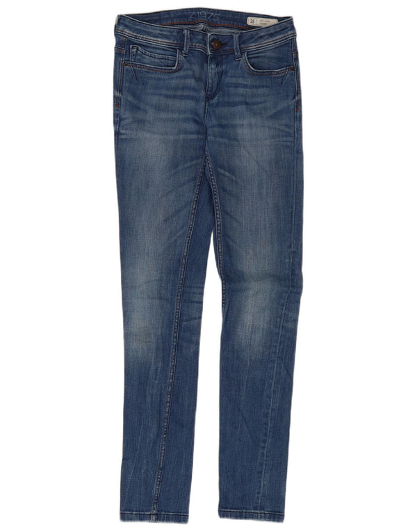 Calça jeans skinny cintura média feminina Zara EU 36 XS W26 L29 azul
