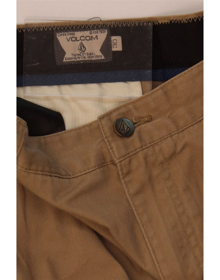 VOLCOM Mens Chino Shorts W30 Medium  Brown Cotton Vintage Volcom and Second-Hand Volcom from Messina Hembry 
