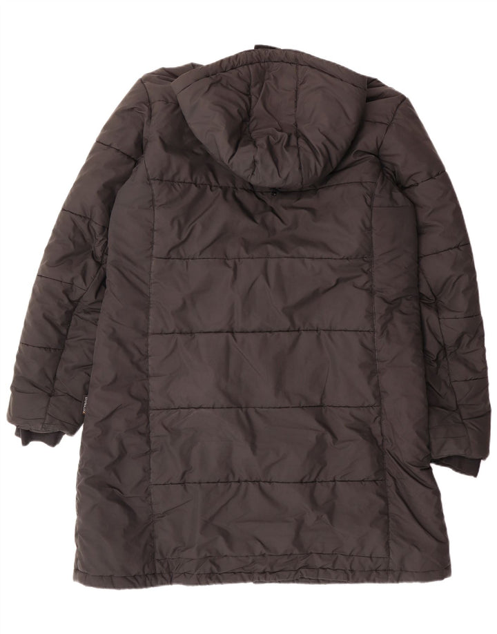 Casaco acolchoado com capuz feminino Jack Wolfskin UK 18 XL cinza poliéster