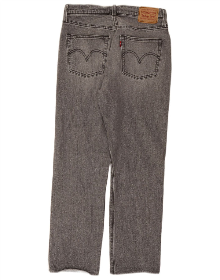 Jeans feminino Levi's 501 Straight W27 L28 algodão cinza