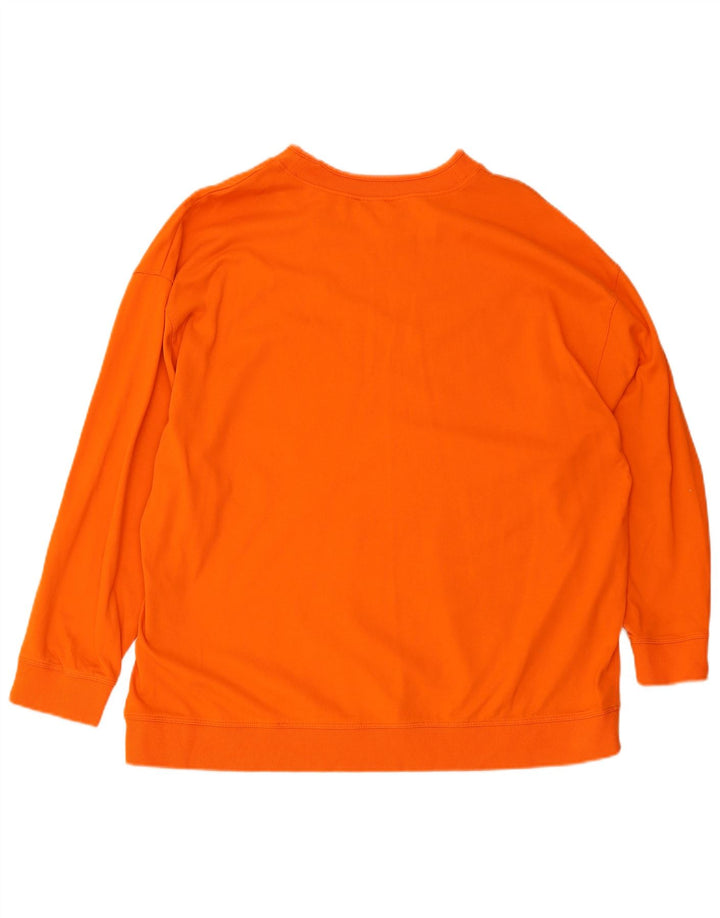 ZARA moletom feminino jumper UK 16 grande algodão laranja