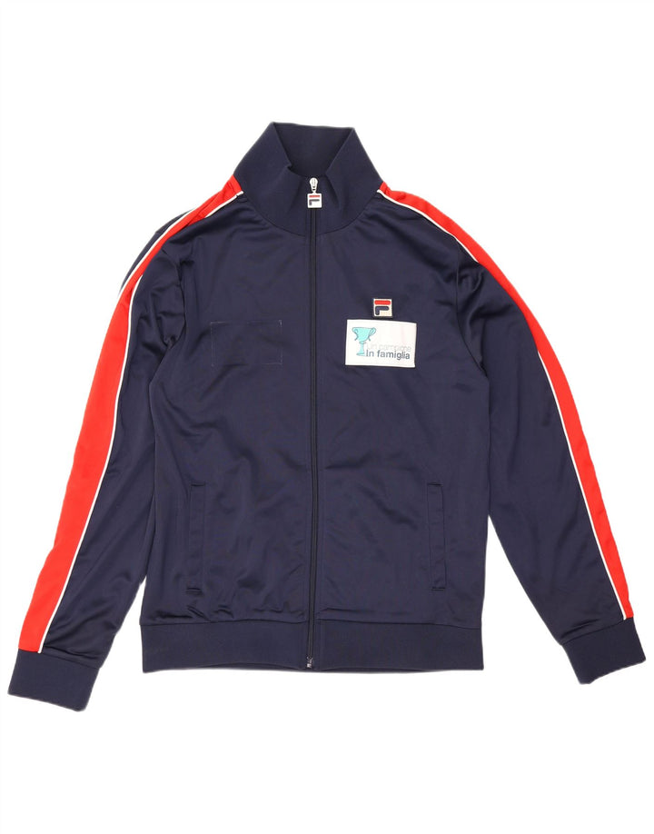 Fila Mens Graphic Tracksuit Top Jacket Médio Azul Marinho Colourblock