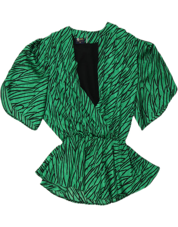 C&A Blusa Feminina Top EU 46 XL Verde Listrado