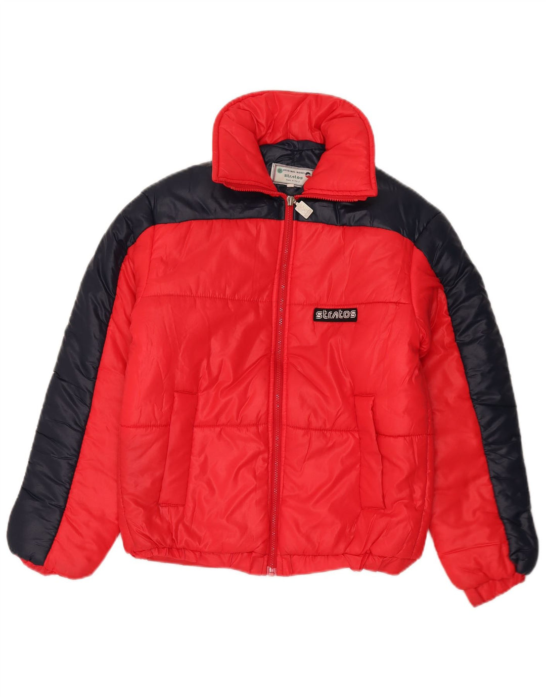 Jaqueta acolchoada feminina Stratos IT 44 médio vermelho colorblock poliamida