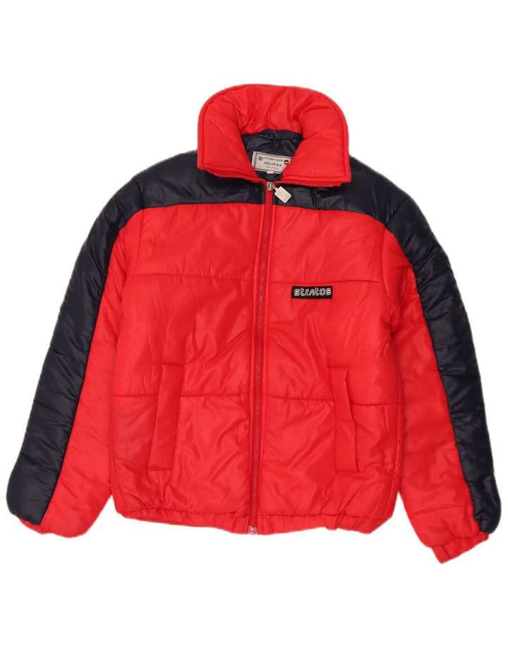 Jaqueta acolchoada feminina Stratos IT 44 médio vermelho colorblock poliamida