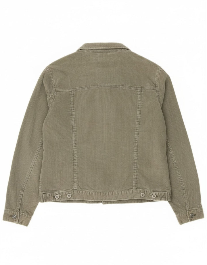 Jaqueta feminina de veludo Eddie Bauer Reino Unido 16 grande algodão verde