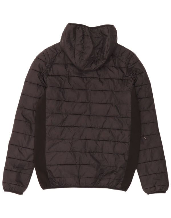 Jaqueta masculina acolchoada com capuz Ellesse UK 36 pequena preta nylon