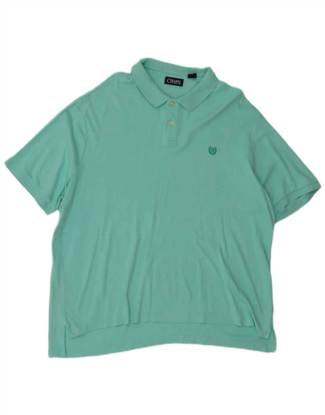Camisa polo masculina grande e alta CHAPS 2XL algodão turquesa