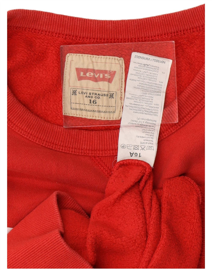Moletom gráfico LEVI'S Boys 15-16 anos algodão vermelho
