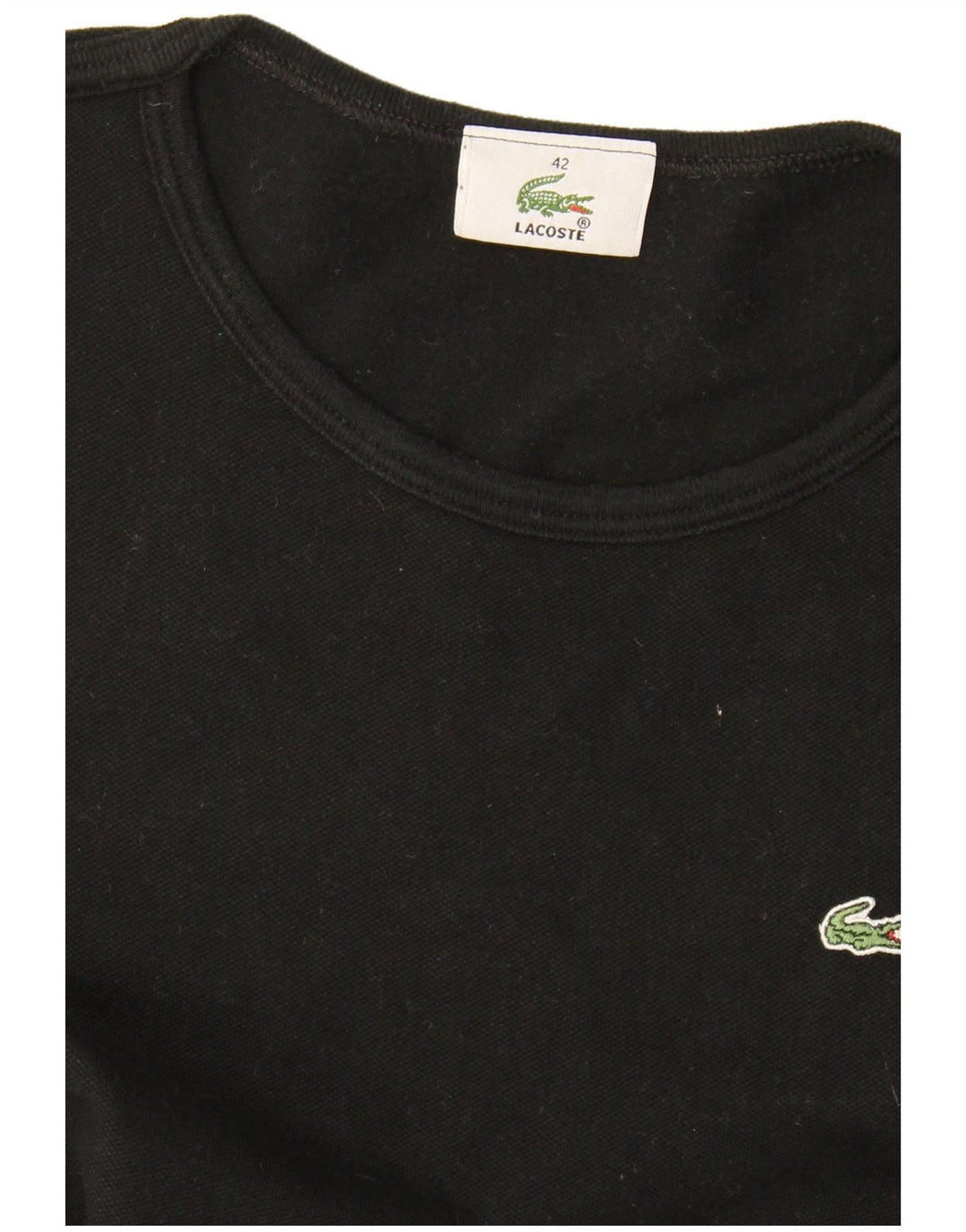 Camiseta feminina Lacoste tamanho superior 42 grande preto