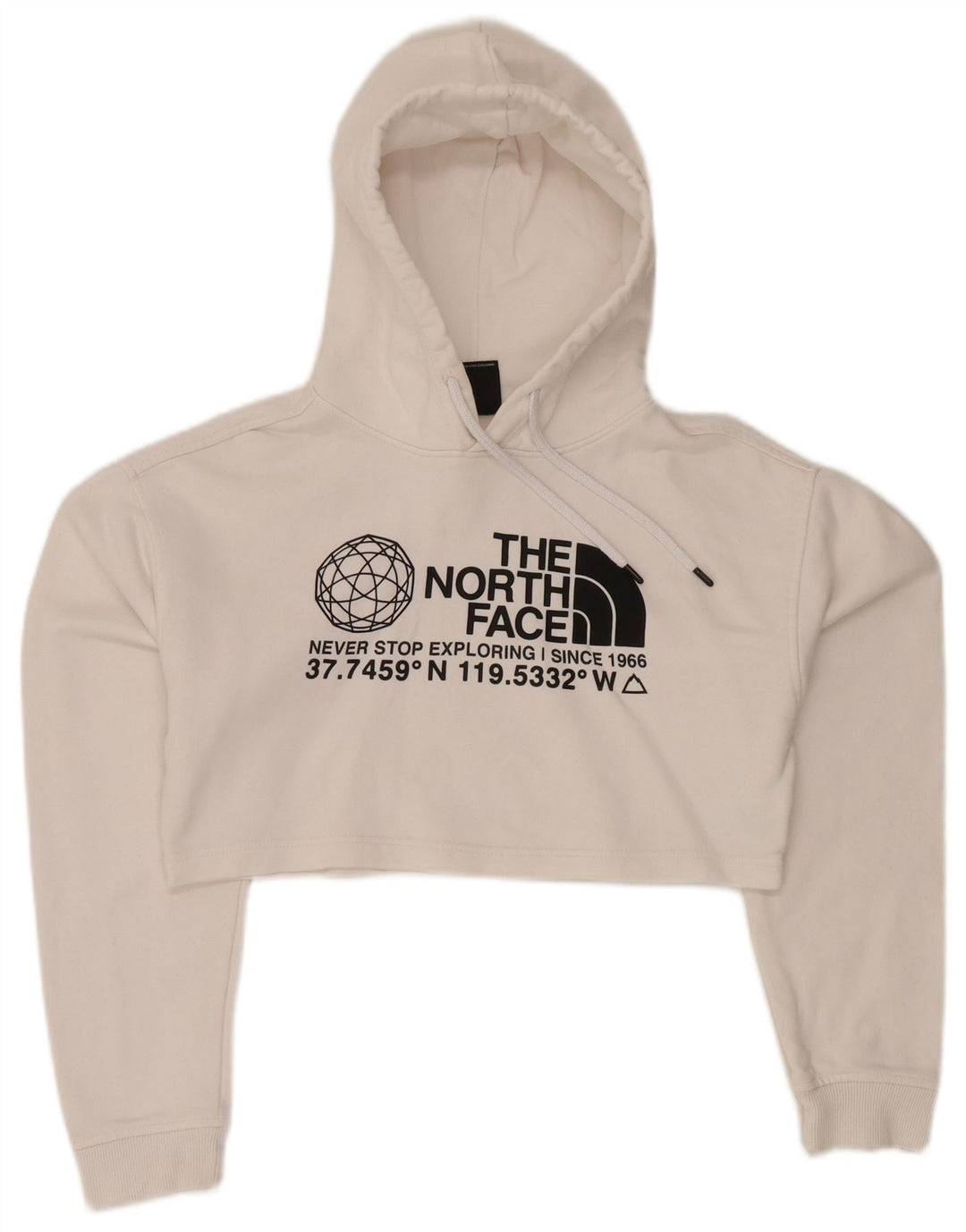THE NORTH FACE Suéter feminino oversized com capuz e corte gráfico Reino Unido 6 XS branco