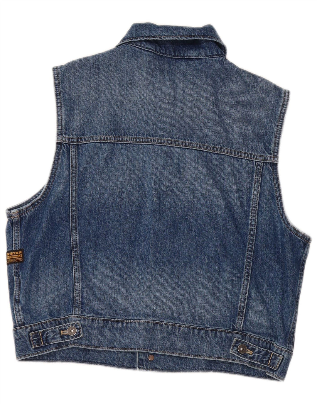 Colete jeans feminino G-STAR UK 14 algodão azul médio