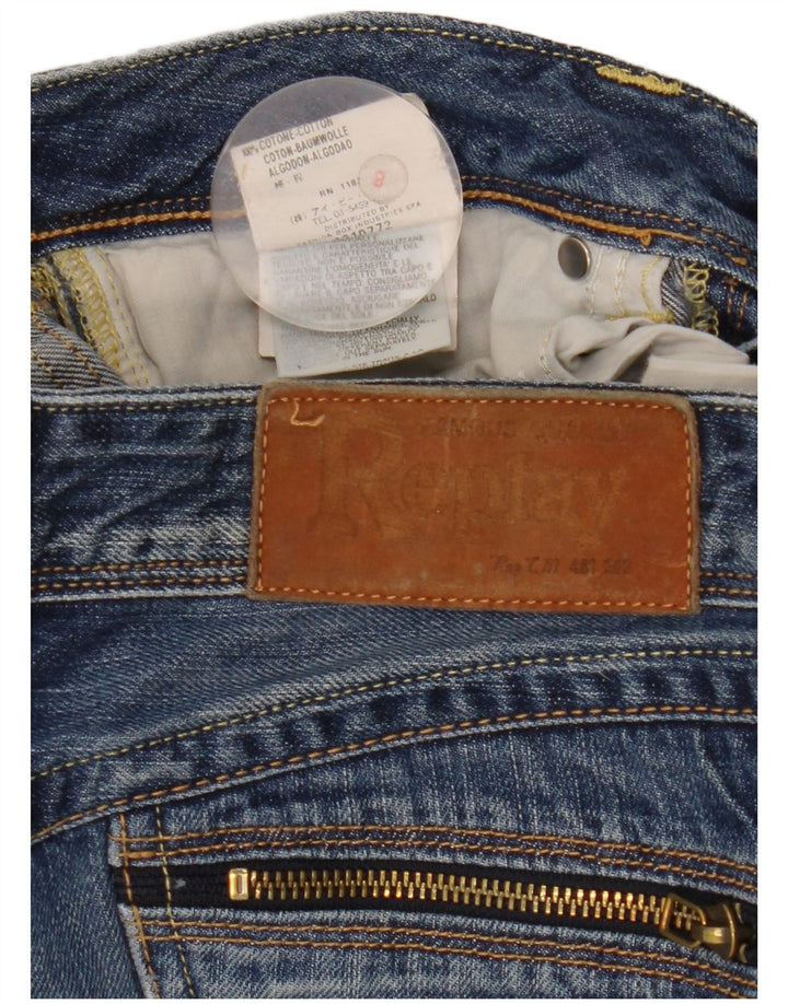 Replay Jeans Slim Feminino W27 L34 Azul Algodão