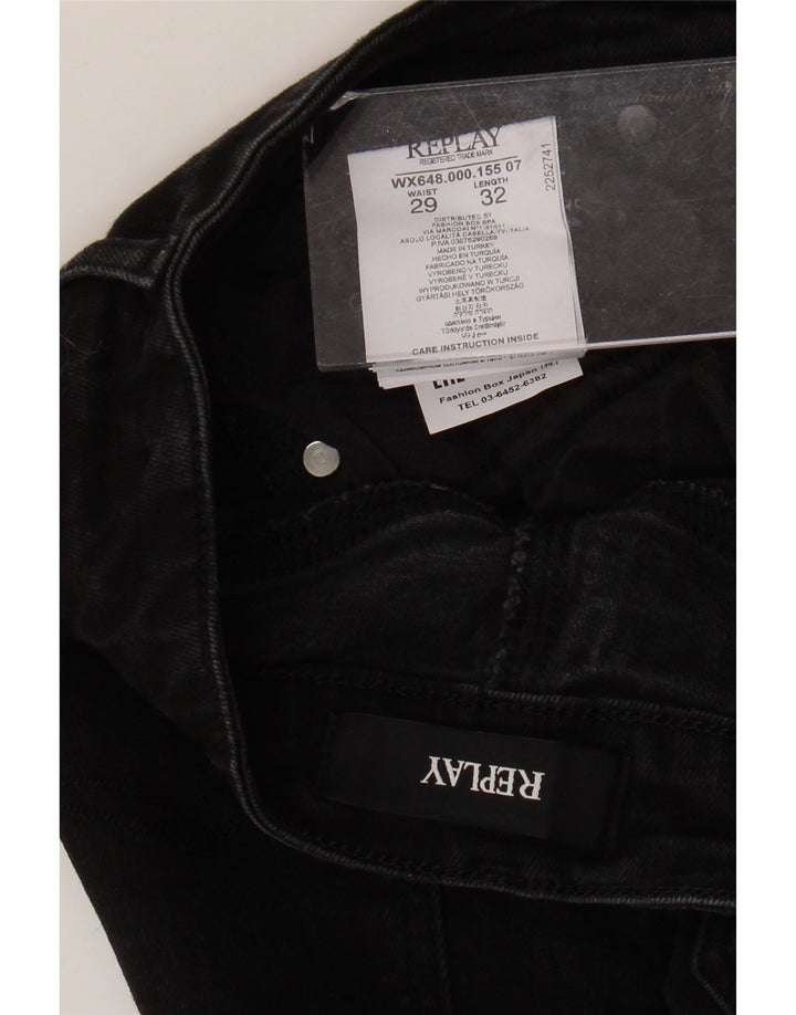 REPLAY Jeans feminino Vicky Slim W29 L32 algodão preto