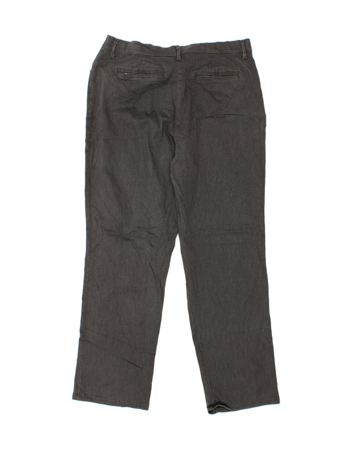 LEE Womens Straight Casual Trousers US 16 2XL W36 L30 Grey Cotton Vintage Lee and Second-Hand Lee from Messina Hembry 