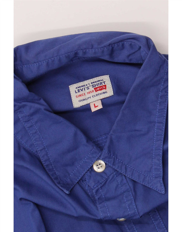 Camisa masculina de manga curta Levi's grande azul