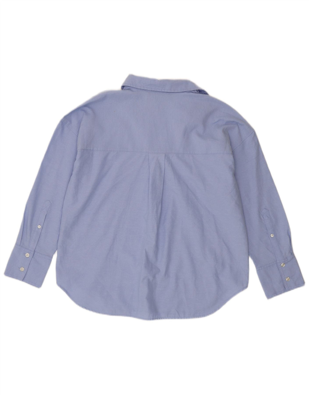 Camisa oversized feminina Zara UK 6 XS algodão azul