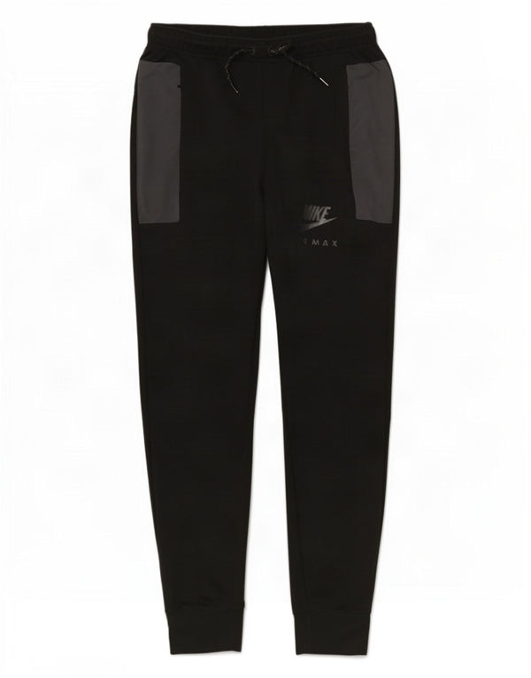Calça de treino masculina Nike Joggers grande preto colorblock poliéster