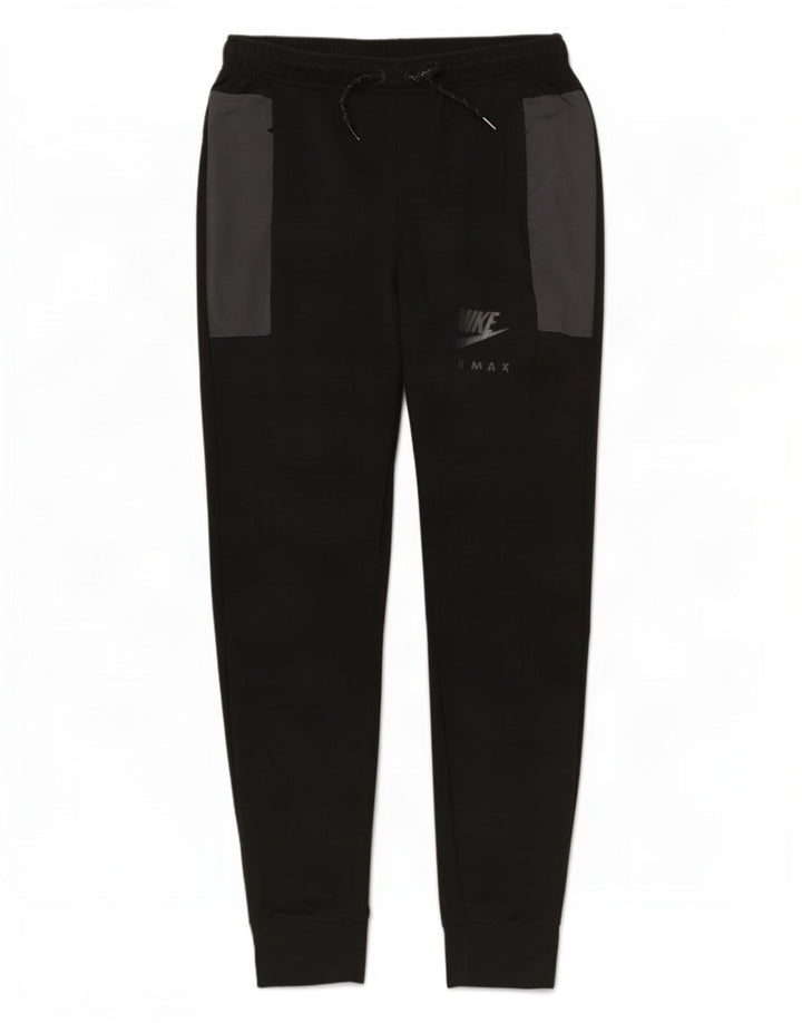 Calça de treino masculina Nike Joggers grande preto colorblock poliéster