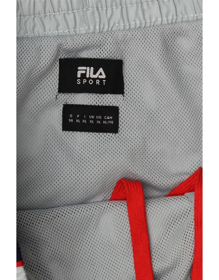 Shorts de natação masculino Fila XL cinza Colourblock poliéster