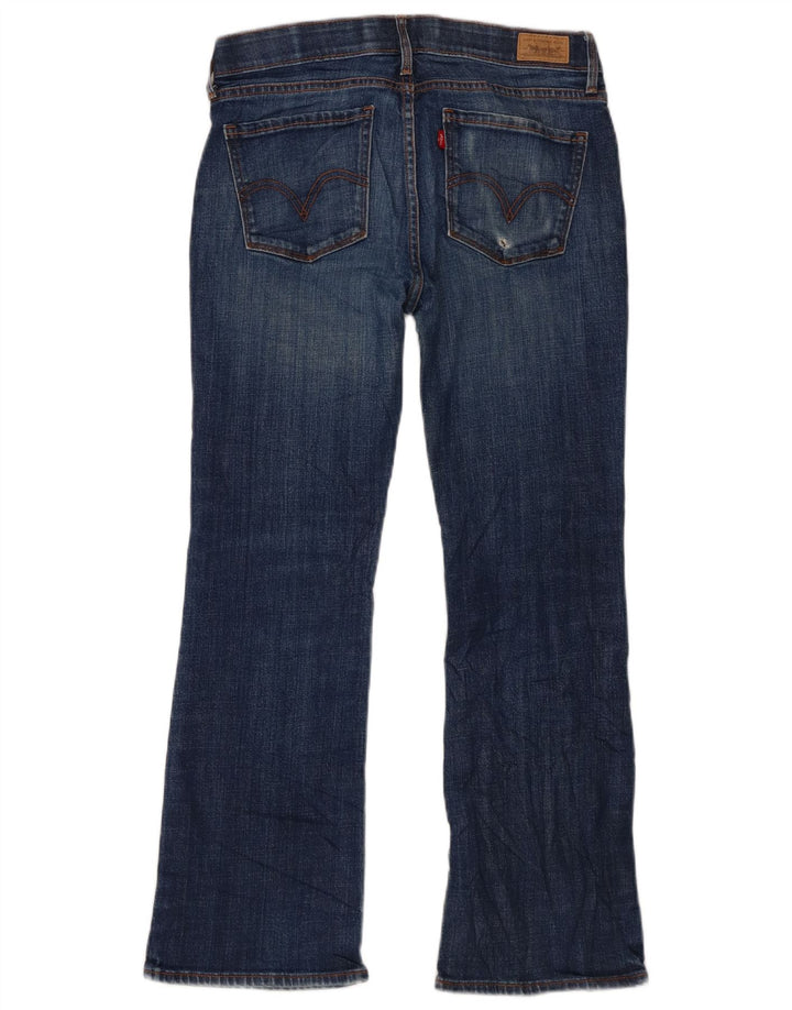 Calça jeans feminina Levi's 525 Bootcut US 10 grande W30 L28 azul algodão