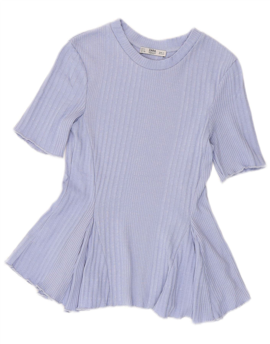 ZARA Womens Crop Top UK 8 Pequeno Roxo