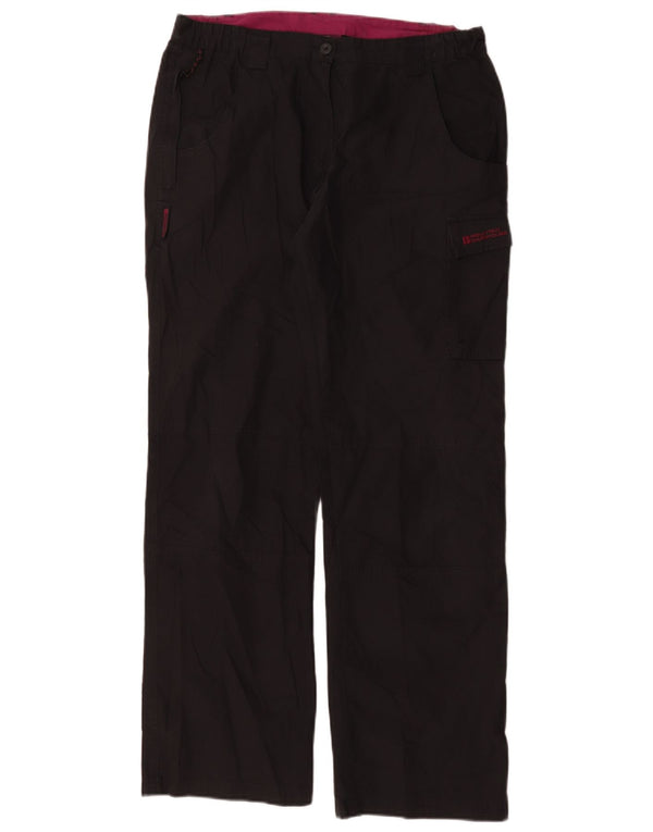 Calça cargo feminina Mountain Warehouse UK 12 médio W34 L31 preta